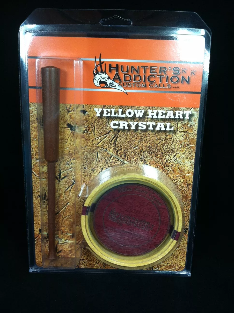 Hunter’s Addiction Yellow Heart Crystal – Custom Turkey Call