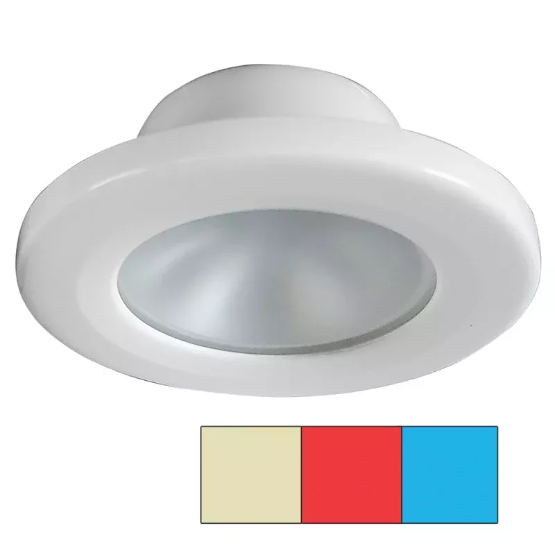 i2Systems Apeiron A3120 Screw Mount Light – Red, Warm WhiteBlue – White Finish