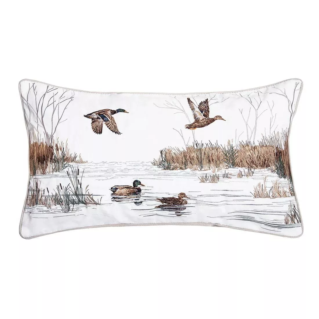 In The Marsh Limited Edition Mallard 14" x 26" x 5" Pillow