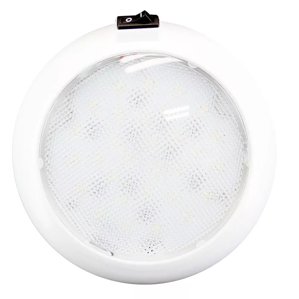 Innovative Lighting 5.5" Round Some Light - White/Red LED w/Switch - White Housing