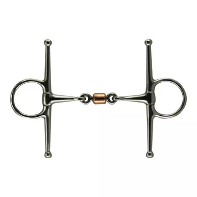 INTREPID INTERNATIONAL Copper Roller Link Mouth 5in Full Cheek Bit (240604)