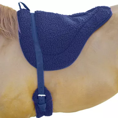 INTREPID INTERNATIONAL Fleece Non-Slip Navy Bareback Pad (158111N)
