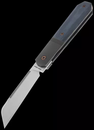 Jack Wolf Knives After Hours Jack Blue Linen Micarta Folding Knife