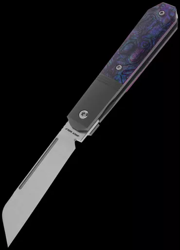 Jack Wolf Knives After Hours Jack Purple Abalone Folding Knife