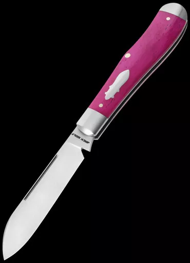 Jack Wolf Knives Eureka Smooth Purple Bone Folding Knife