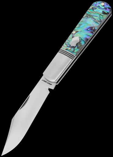 Jack Wolf Knives Gateway Barlow Abalone Folding Knife