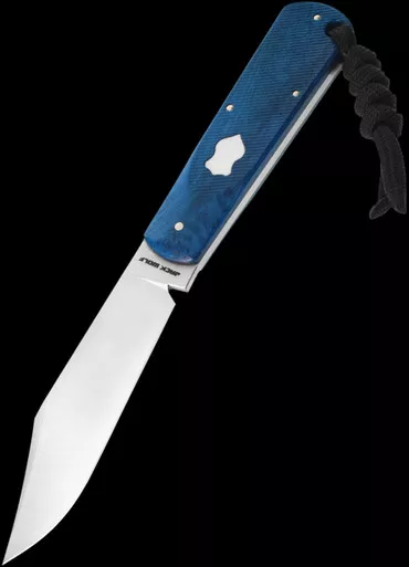 Jack Wolf Knives Gateway FIXedc Sawcut Blue Bone Fixed Blade