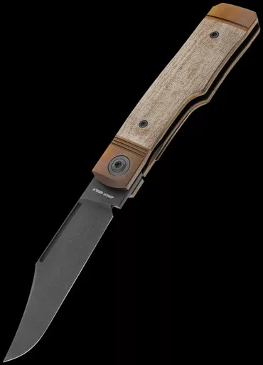 Jack Wolf Knives Gunslinger Jack Green Micarta Folding Knife