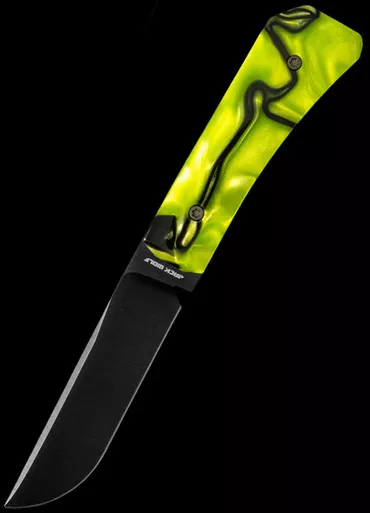 Jack Wolf Knives Pioneer FIXedc Kirinite Toxic Green Fixed Blade