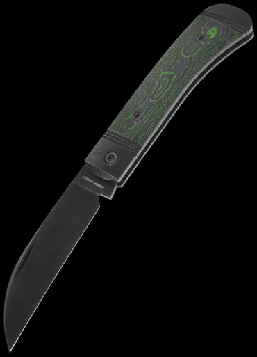 Jack Wolf Knives Venom Jack CamoCarbon Toxic Green Folding Knife