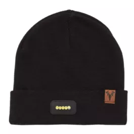 Jacob Ash Bolt Lighted Knit Beanie - Black