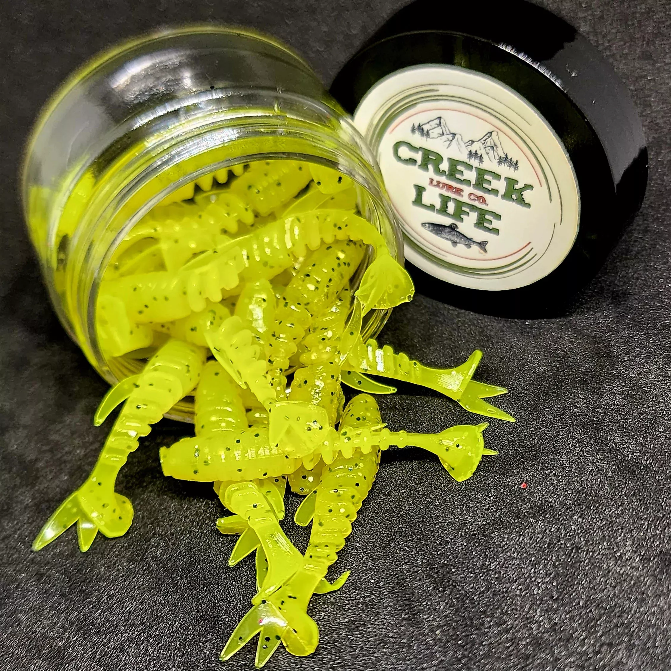 Jar of 2″ Inch Micro Swimbait “Tennessee Creek Shark”