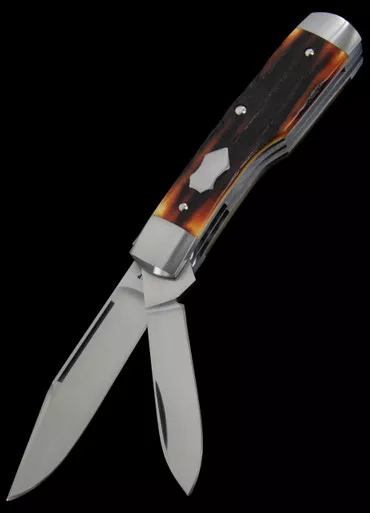 Jim Dunlap Gunstock Amber Stag Custom Knife