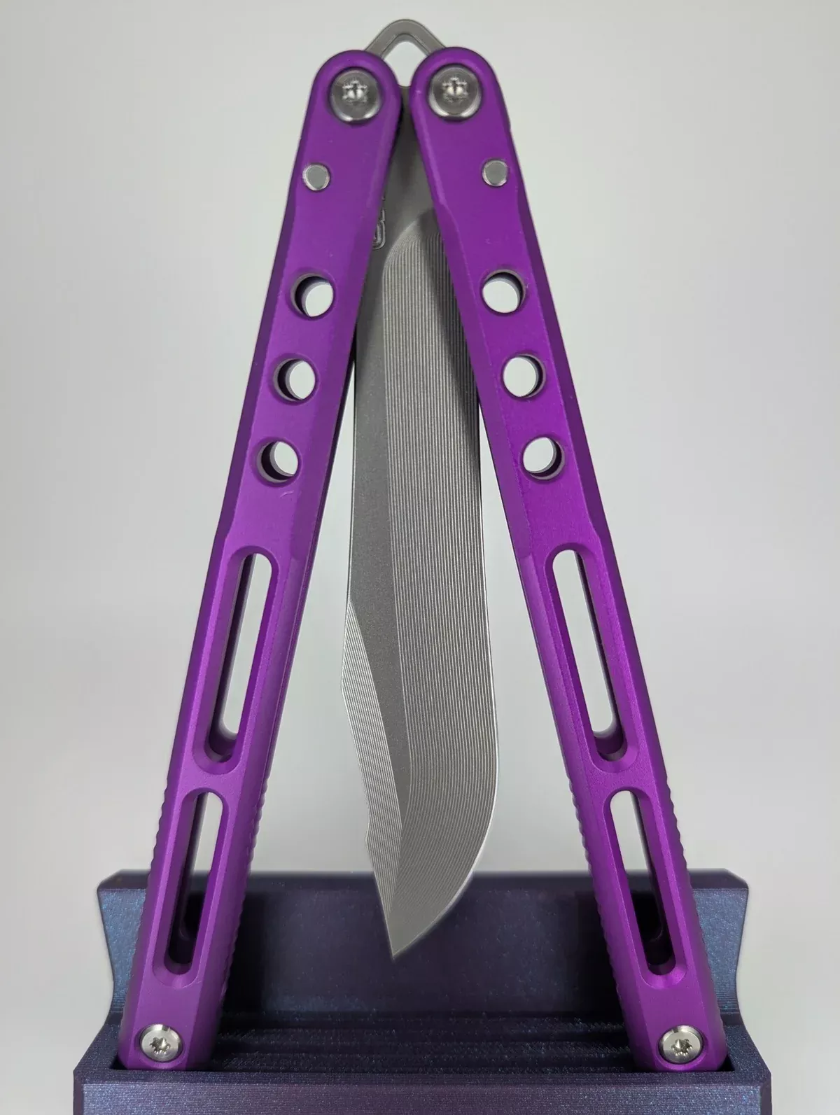 JK Design Regime Purple Live Blade Balisong