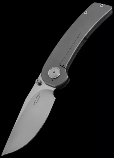 Johan vd Walt JB5 Blasted Titanium Custom Knife