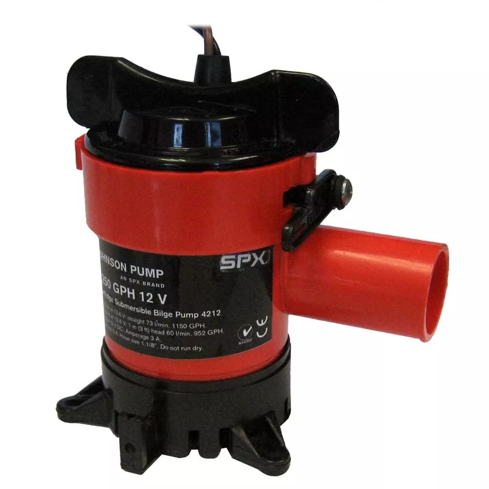 Johnson Pump 1250 GPH Bilge Pump 1-1/8″ Hose 12V [42123]