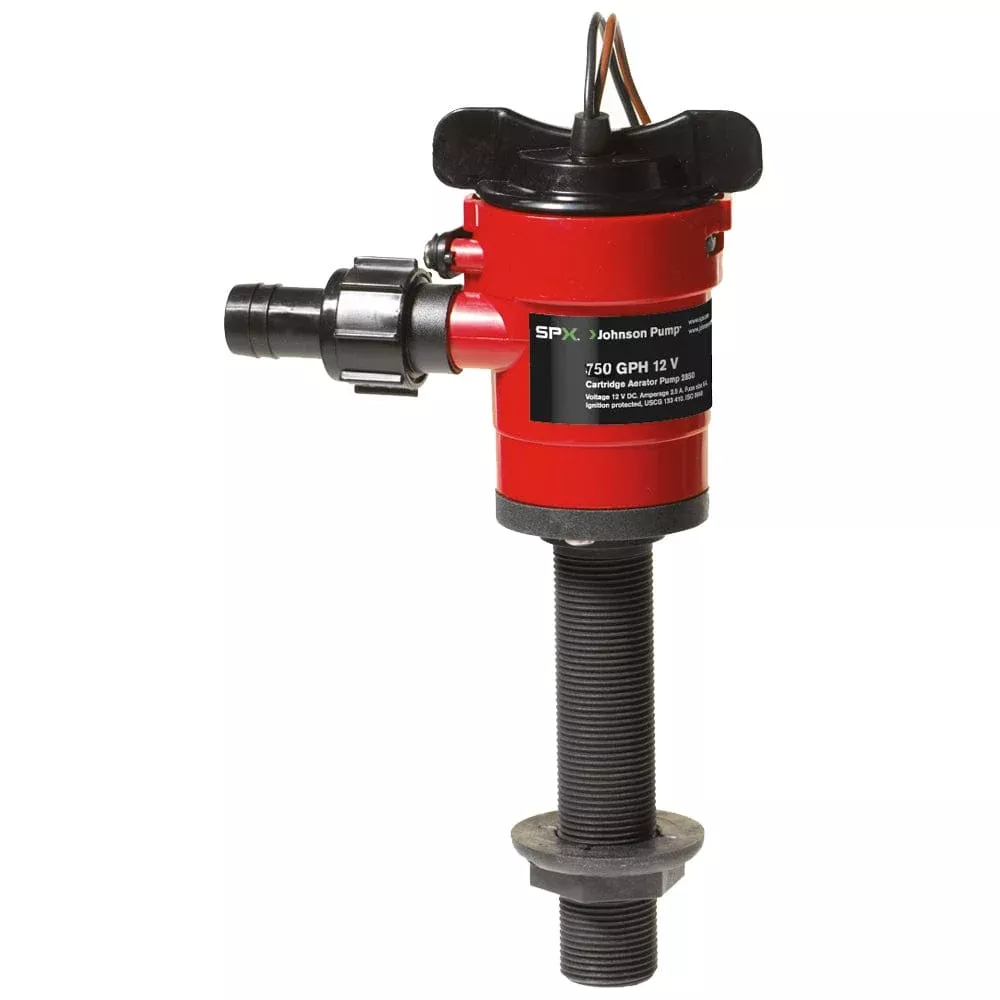 Johnson Pump Cartridge Aerator 750 GPH Straight Intake – 12V