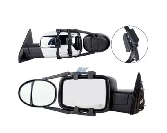 K-Source Universal Dual Lens Towing Mirrors w/ Ratchet Mount System, 5" x 7" Mirror, Pair• 3990