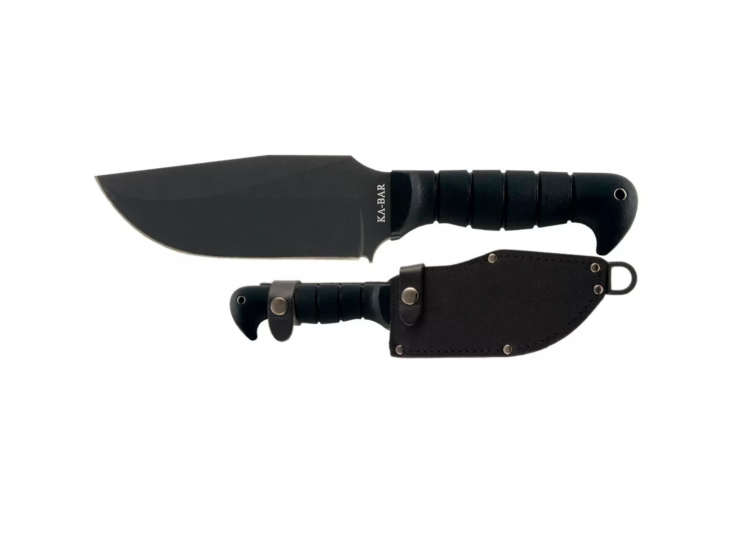 Ka-Bar Warthog Fixed 6.75 in Black Blade Kraton Handle