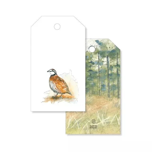 Kat McCall Quail Angled Gift Tag