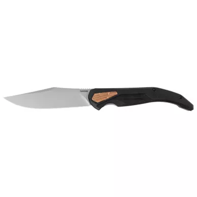 Kershaw 2076 Strata Folding Knife Clip Point 4.50" D2 Plain Edge Blade, Black G-10 Handle