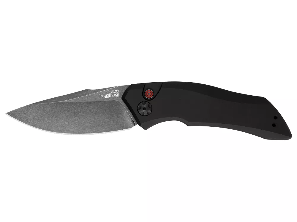 Kershaw 3.40" Auto Knife CPM 154 Drop Point Black Aluminum Handle
