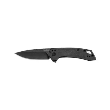 Kershaw 5560 Radar Assited Opening Folding Knife 2.9" 8Cr13MoV Drop Point Plain Edge Blade, BlackWash Handle