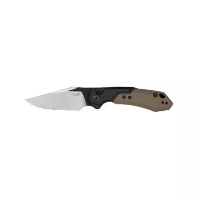 Kershaw 7851 Launch 19 Automatic Folding Knife 3.3" CPM 154 Clip Point Plain Edge Blade, Earth Brown & Black Anodized Handle