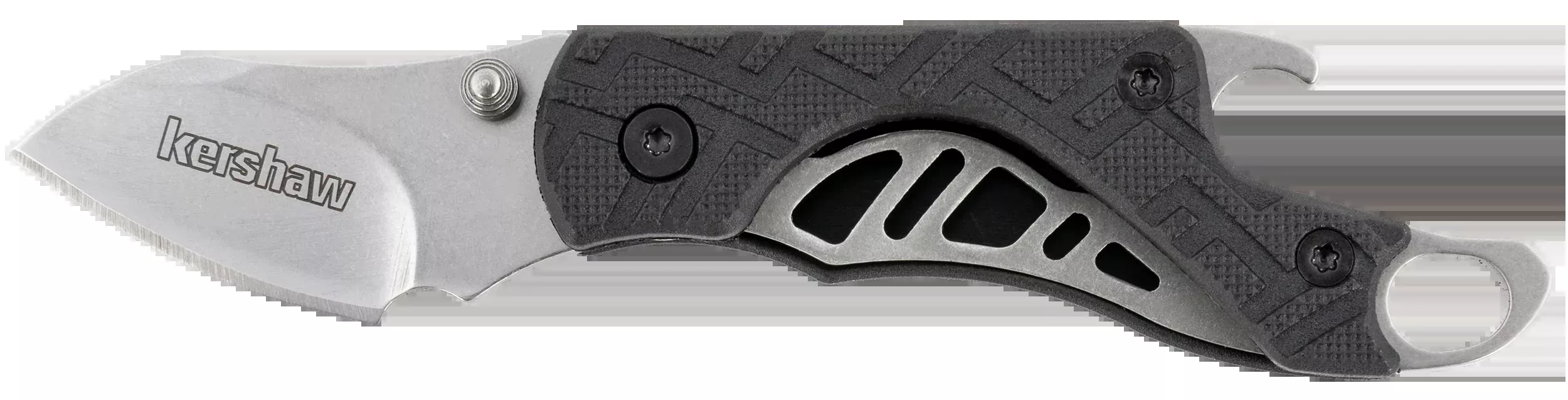 Kershaw Cinder Mini Folding Knife, Stonewashed 1.4 inch Drop Point, Bottle Opener – 1025X