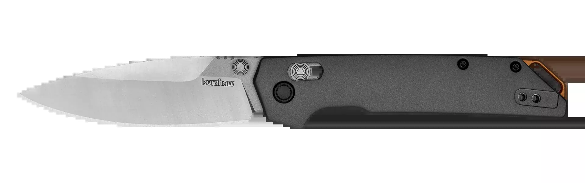 Kershaw Iridium Folding Knife, D2 Spear Point, Gray Aluminum, DuraLock, 3.4 in Blade – 2038