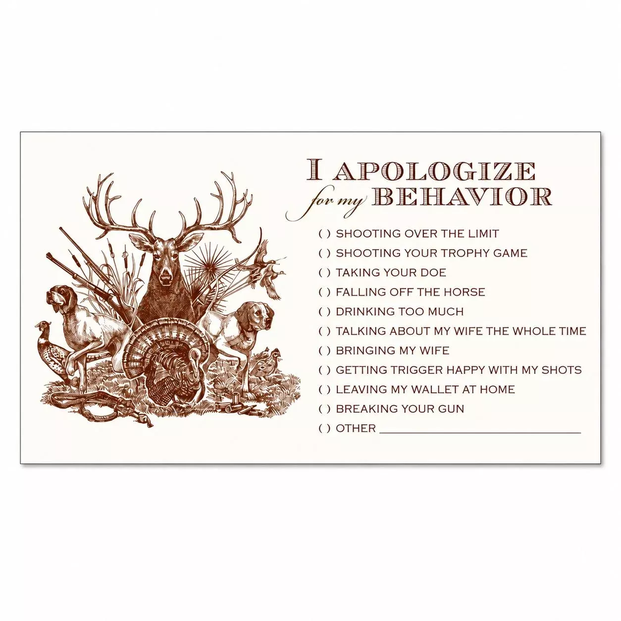 Kevin's Apology Notecard by Alexa Pulitzer (10 pack)