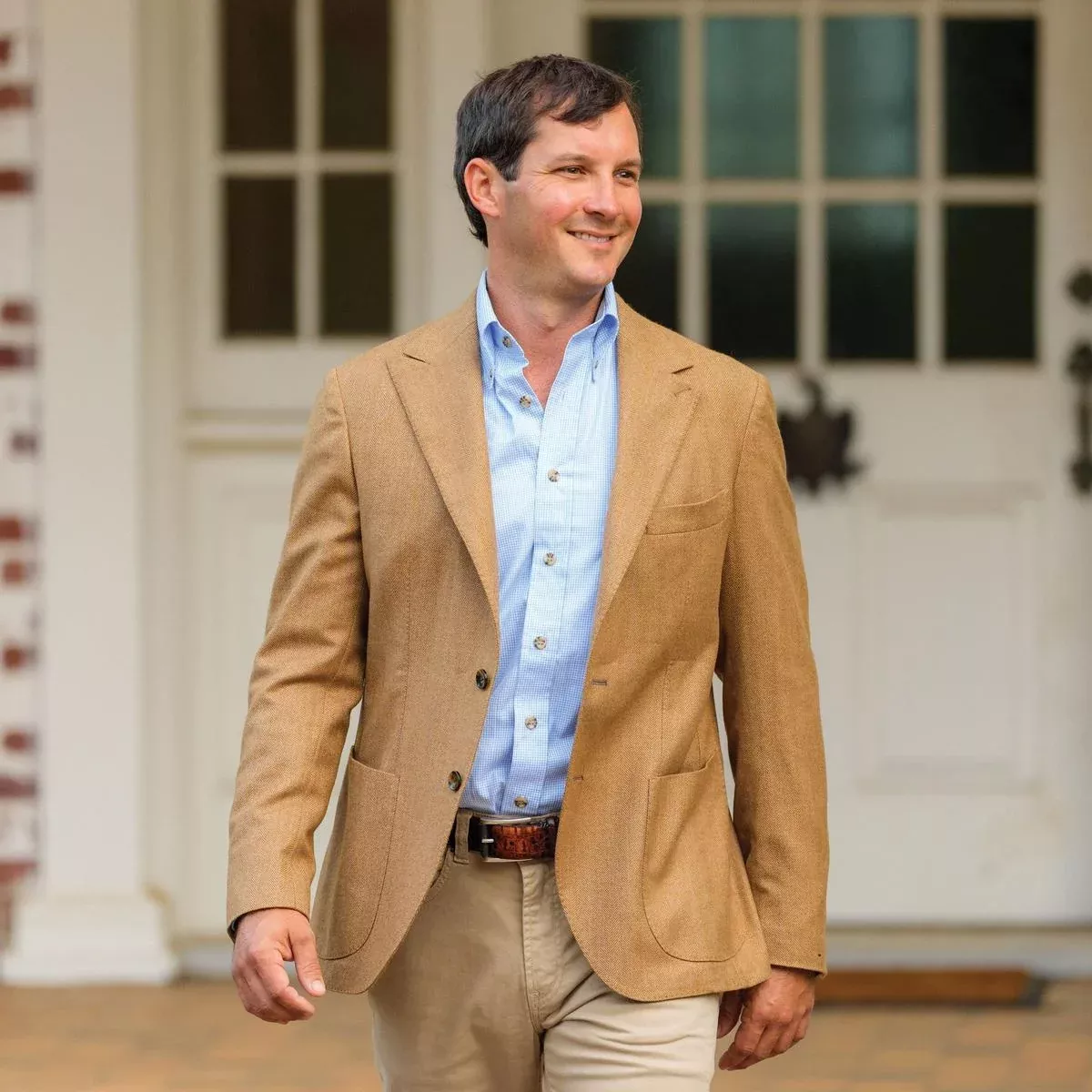 Kevin's Camel Herringbone Ravello Sports Jacket