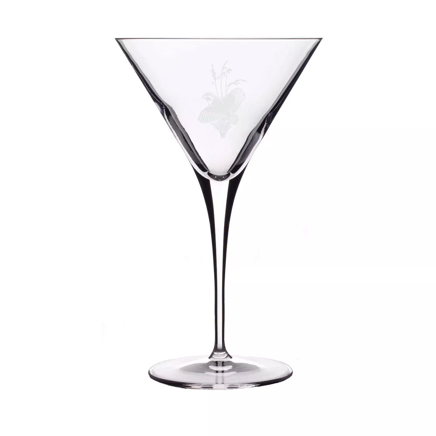 Kevin's Etched Crystal Martini Glass