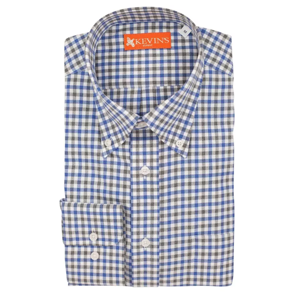 Kevin's Finest Blue/Gray Tattersall Shirt