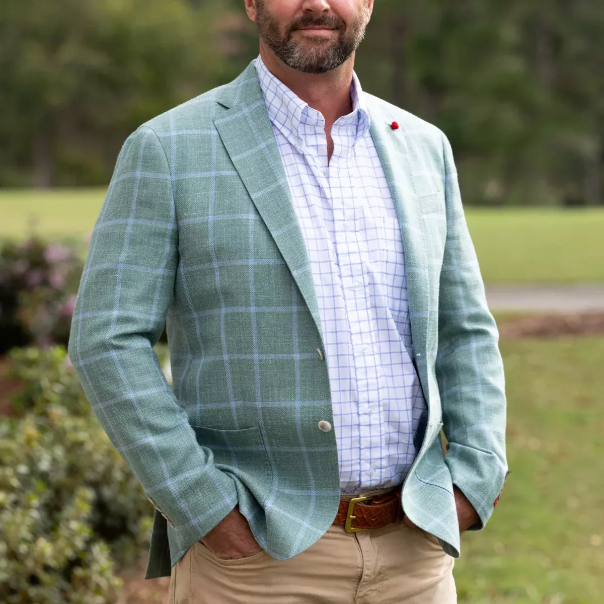 Kevin's Green Windowpane Sports Coat