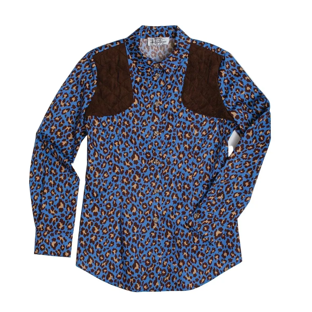 Kevin's Huntress Blue Cheetah Print Shooting Shirt