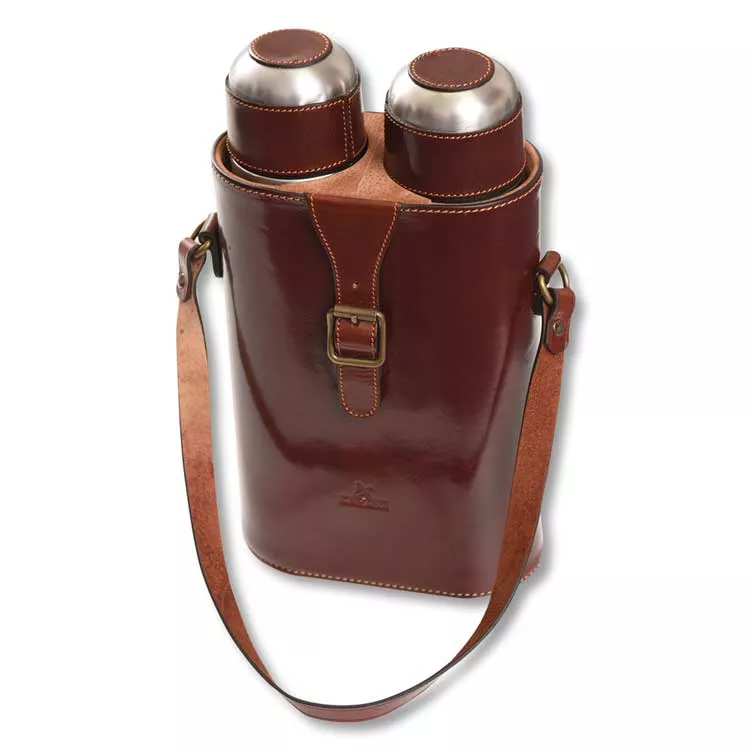 Kevin's Leather Thermos Tote Set