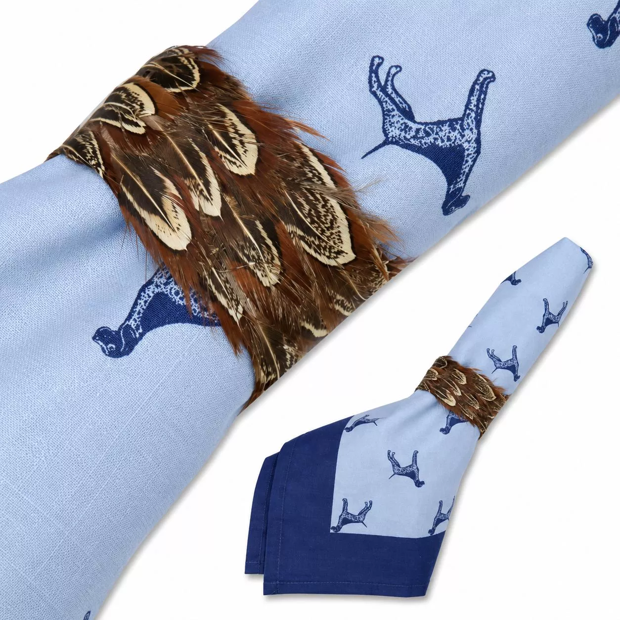 Kevin's Natural Pheasant Feather Napkin Ring (Set of 4)