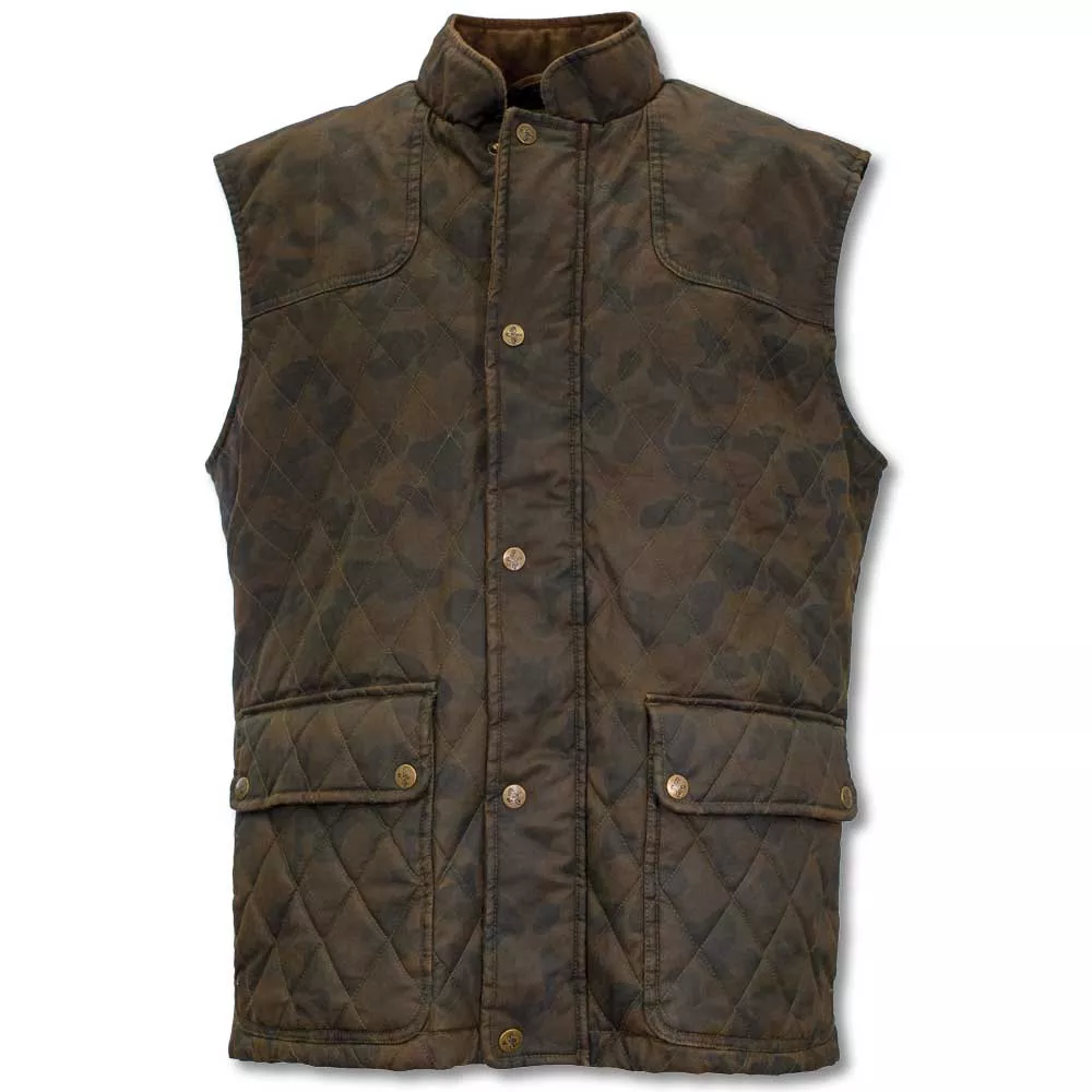 Kevin's Washable Waxed Camo Men's Quilted Vest