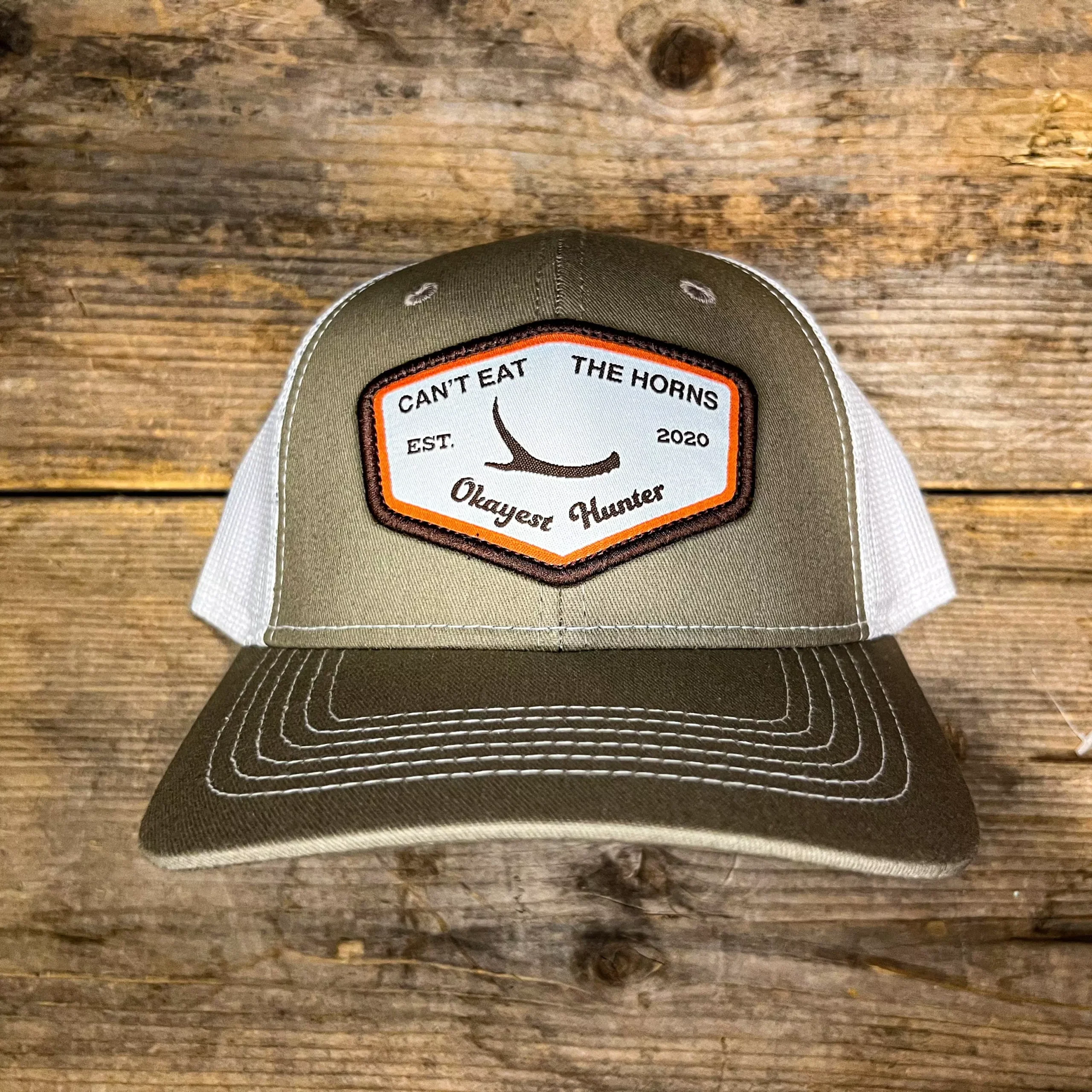 Khaki / White “Can’t Eat The Horns” Patch Hat