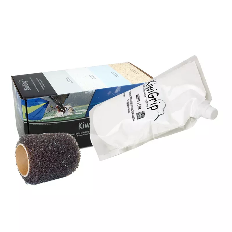 KiwiGrip 1 Liter Pouch – White w/4 Roller