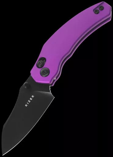 Kizer Mini Bulldog Aluminium Purple Folding Knife