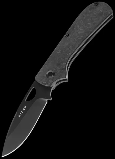 Kizer Vagnino Zipslip Carbon Fibre Black Folding Knife