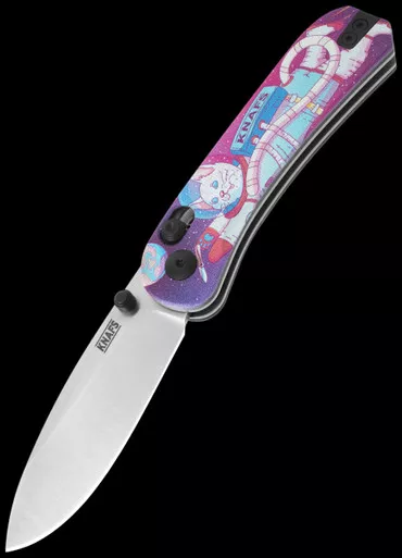 Knafs Lander 3 Cosmo Kitty Crew G10 Stonewashed Folding Knife
