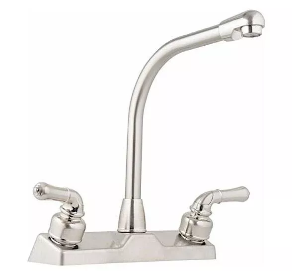 Lasalle Bristol Utopia 8″ High Rise RV Kitchen Faucet with Tea Pot Handles- Brushed Nickel• 20380R340NABX