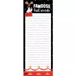 Lazy One Famoose Last Words Notepad