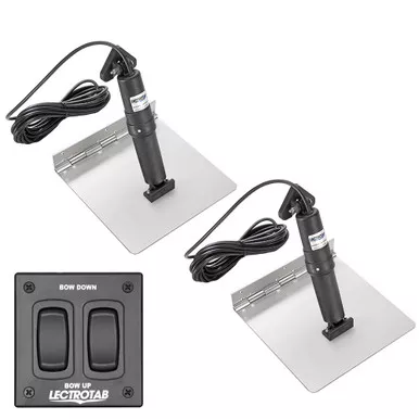 Lectrotab 12 x 24 Stainless Steel Rocker Trim Tab Kit