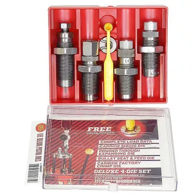 LEE 90964 DELUXE 4 DIE CARBIDE SET 38 SPL AND 357 REM MAG