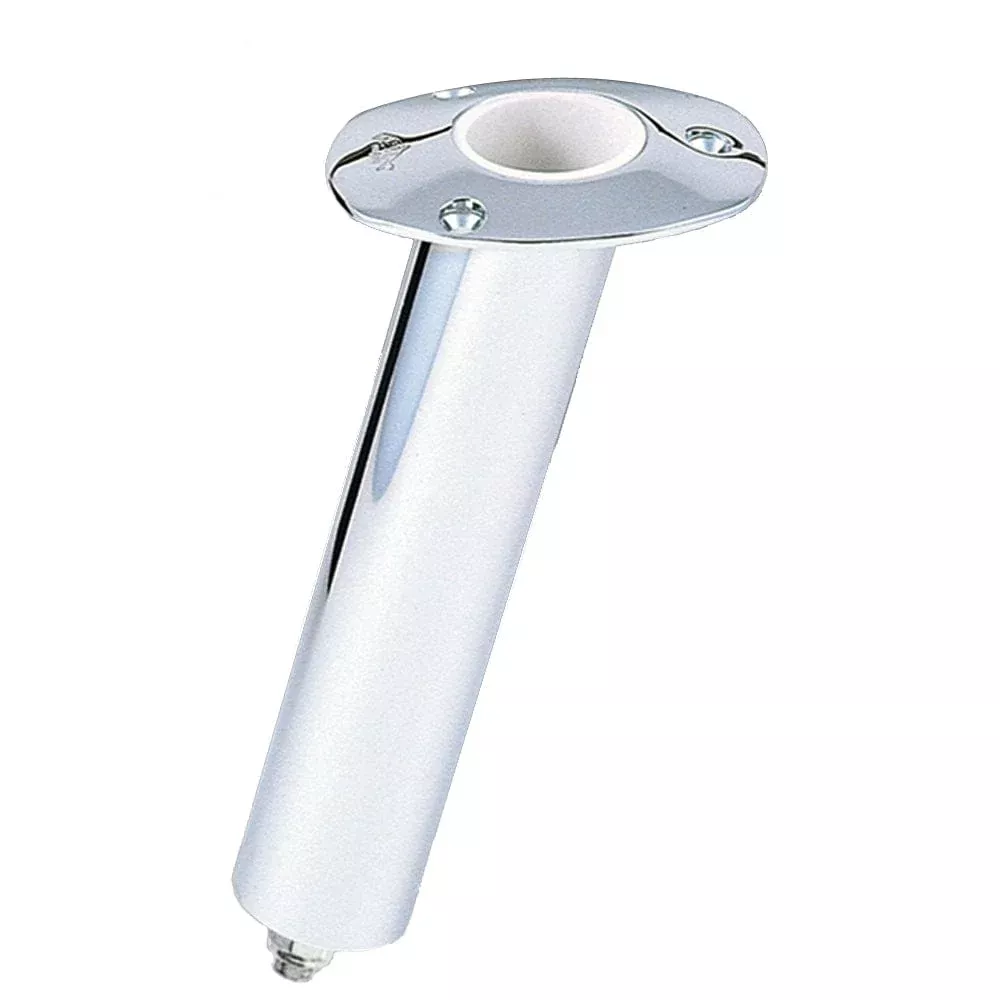 Lee’s Close Ended Rod Holder w/Hose Barb – Medium 15° – Stainless Steel