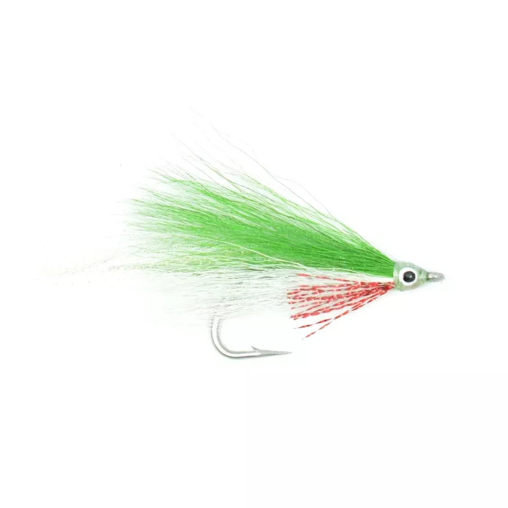 Lefty’s Deceiver Fly Fishing Fly – Green/White – Hook Size 1/0